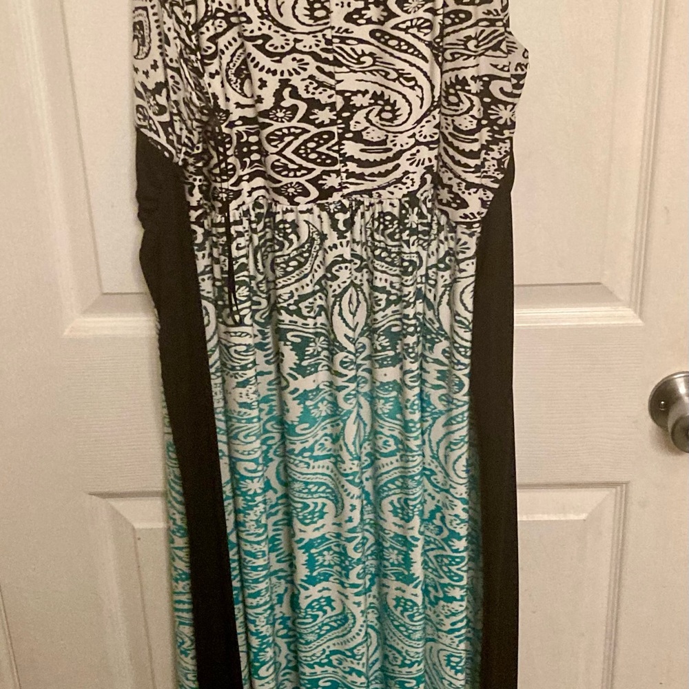 Keyhole Low Cut Summer Synched Neck Dress 3X